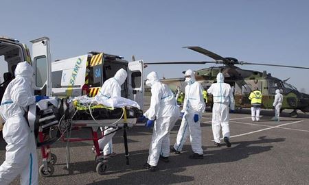 کمک نیروی هوایی آلمان به انتقال بیماران کرونایی