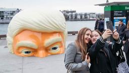 مجسمه ای از کله "دونالد ترامپ" در سیدنی استرالیا