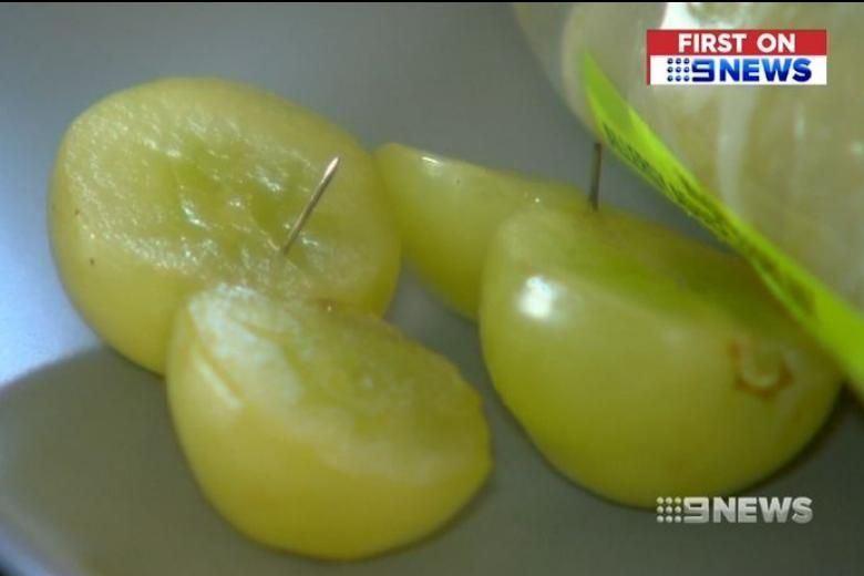  انگورهای آلوده به سوزن در ملبورن استرالیا