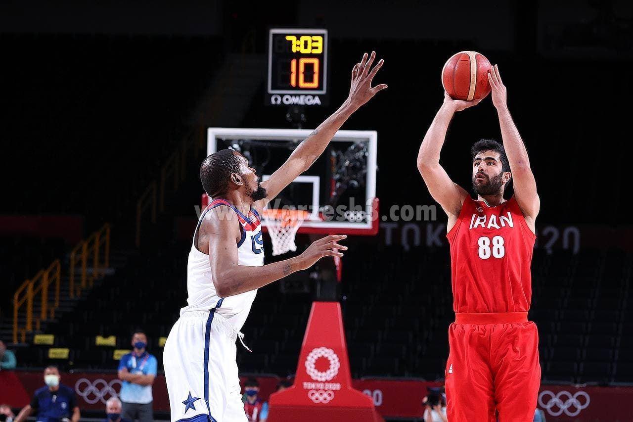 شکست سنگین بسکتبالیست‌های ایران مقابل آمریکا در المپیک توکیو