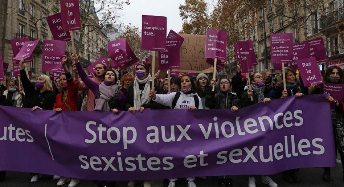 تظاهرات گسترده فرانسوی‌ها در اعتراض به خشونت علیه زنان