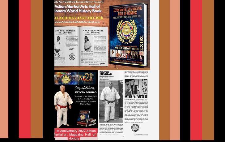  نام دکتر کیوان دهناد، در کتاب تاریخی تالار مشاهیر ورزشهای رزمی جهان 