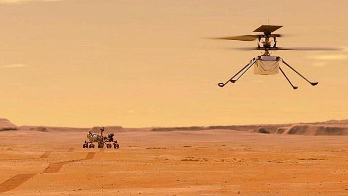 بالگرد نبوغ ناسا اولین پرنده دست‌ساز بشر در سطح مریخ