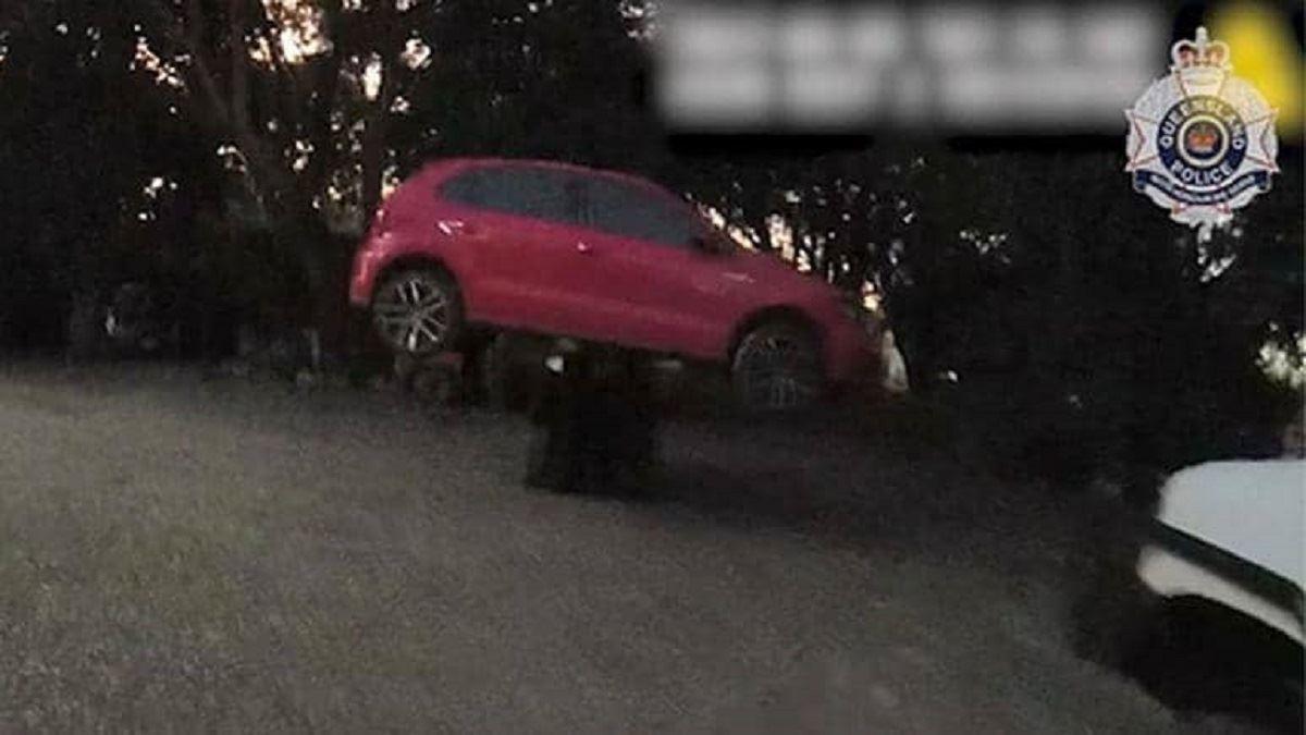 مرد استرالیایی با لیفتراک مانع سرقت خودرو خود شد