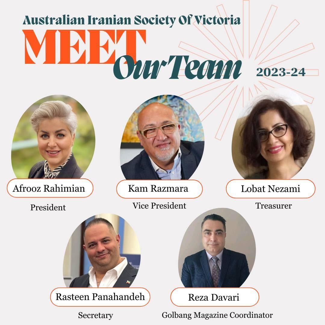 تقسیم وظایف هیات مدیره کانون ایرانیان ویکتوریا سال ۲.۲۳-۲۴