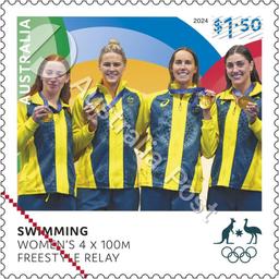 چاپ تمبر یادبود به افتخار ورزشکاران استرالیایی دارنده مدال طلای المپیک پاریس 