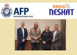 جلسه مشترک مسولین پلیس فدرال با رادیو نشاط در ملبورن