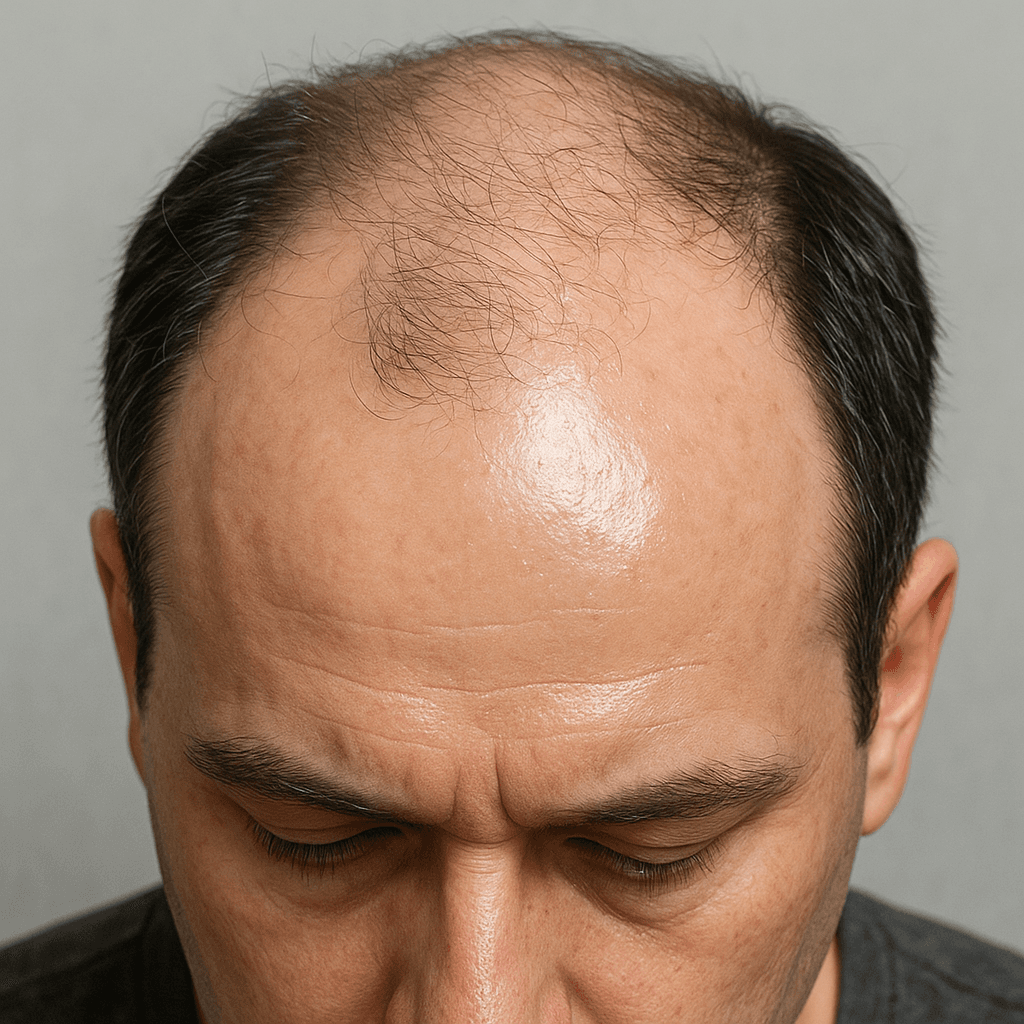 چربی پوست سر می‌تواند آغاز ریزش موی ارثی باشد