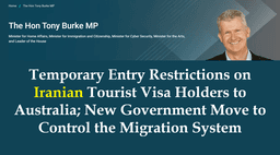 محدودیت موقت ورود دارندگان ویزای توریستی ایران به استرالیا؛ تصمیم جدید دولت برای کنترل نظام مهاجرت