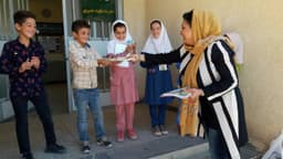 گزارش تصویری از دانش آموزان روستای اطراف تکاب در استان آذربایجان غربی ایران