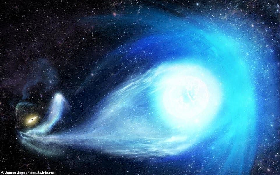 ستاره با سرعت حرکت 3.7 میلیون مایل بر ساعت به وسیله تلسکوپ 3.9 متری در استرالیا رصد شد