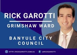 حمایت از Rick Garotti کاندیدای شورای شهر Banyule در ملبورن
