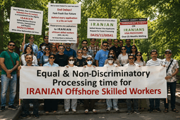 بلاتکلیفی ادامه دارد؛ دومین تجمع متقاضیان ایرانی ویزاهای مهارتی مقابل سفارت استرالیا در تهران