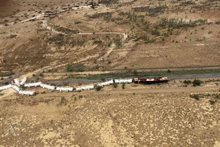 قطار حامل اسید سولفوریک در استرالیا از ریل خارج شد