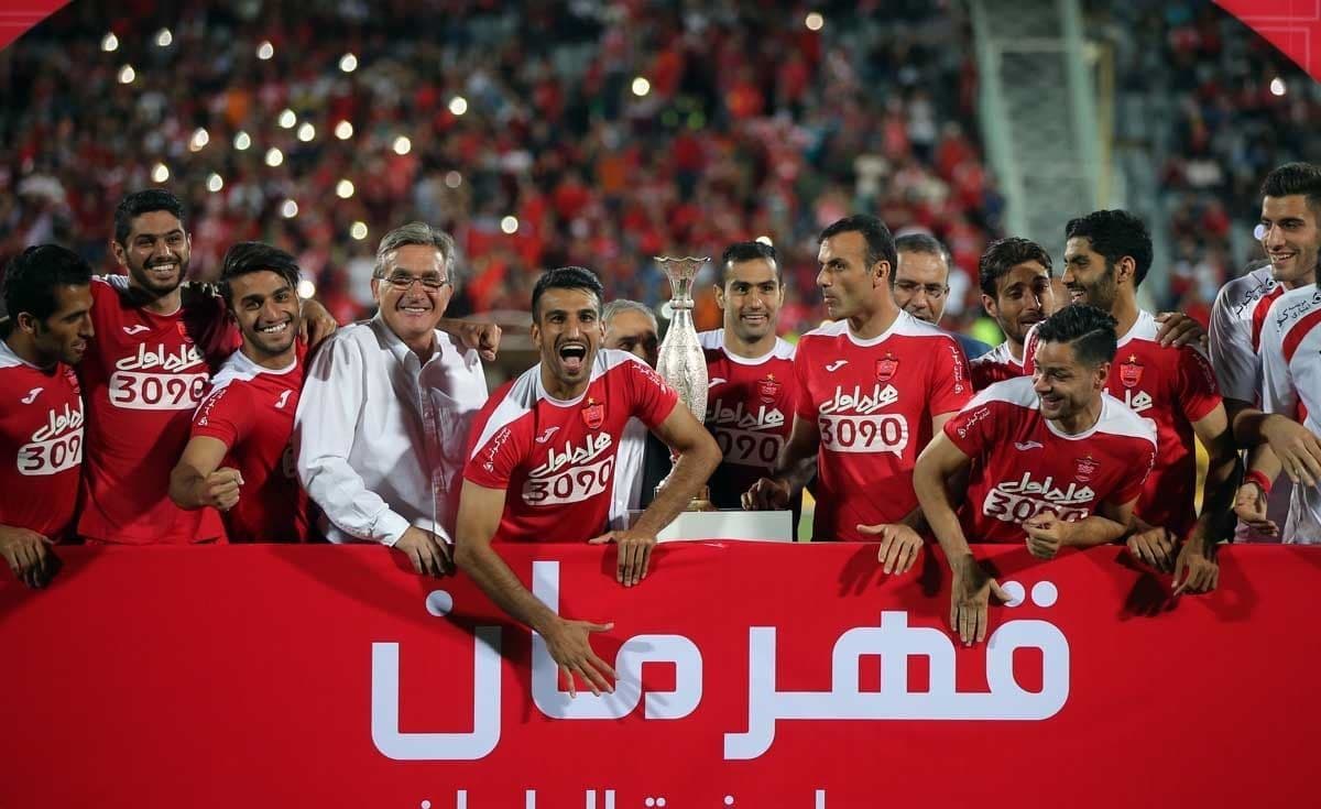 تیم فوتبال پرسپولیس ، تنها با دو برد دیگر قهرمان لیگ برتر فوتبال ایران می‌شود