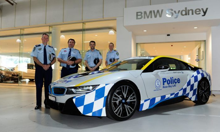 پلیس ایالت نیو ساوت ولز استرالیا به " BMW i8 " مجهز شد