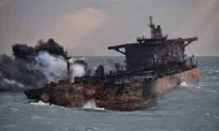 کشتی نفتکش سانچی به طور کامل غرق شد