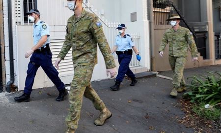 اجرای قرنطینه در سیدنی توسط نیروهای سازمان دفاع استرالیا