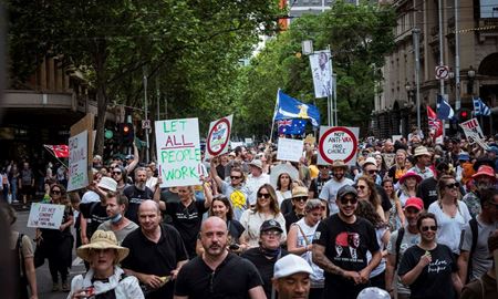 ادامه برپایی راهپیمایی در اعتراض به اجباری شدن تزریق واکسن کووید-19 در سرتاسر استرالیا