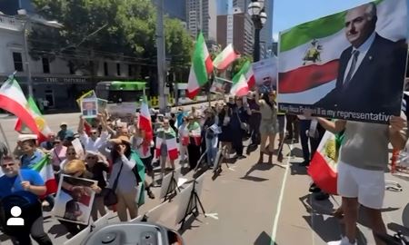 تجمع ایرانیان مقیم شهرهای مختلف استرالیا در همبستگی با مردم ایران