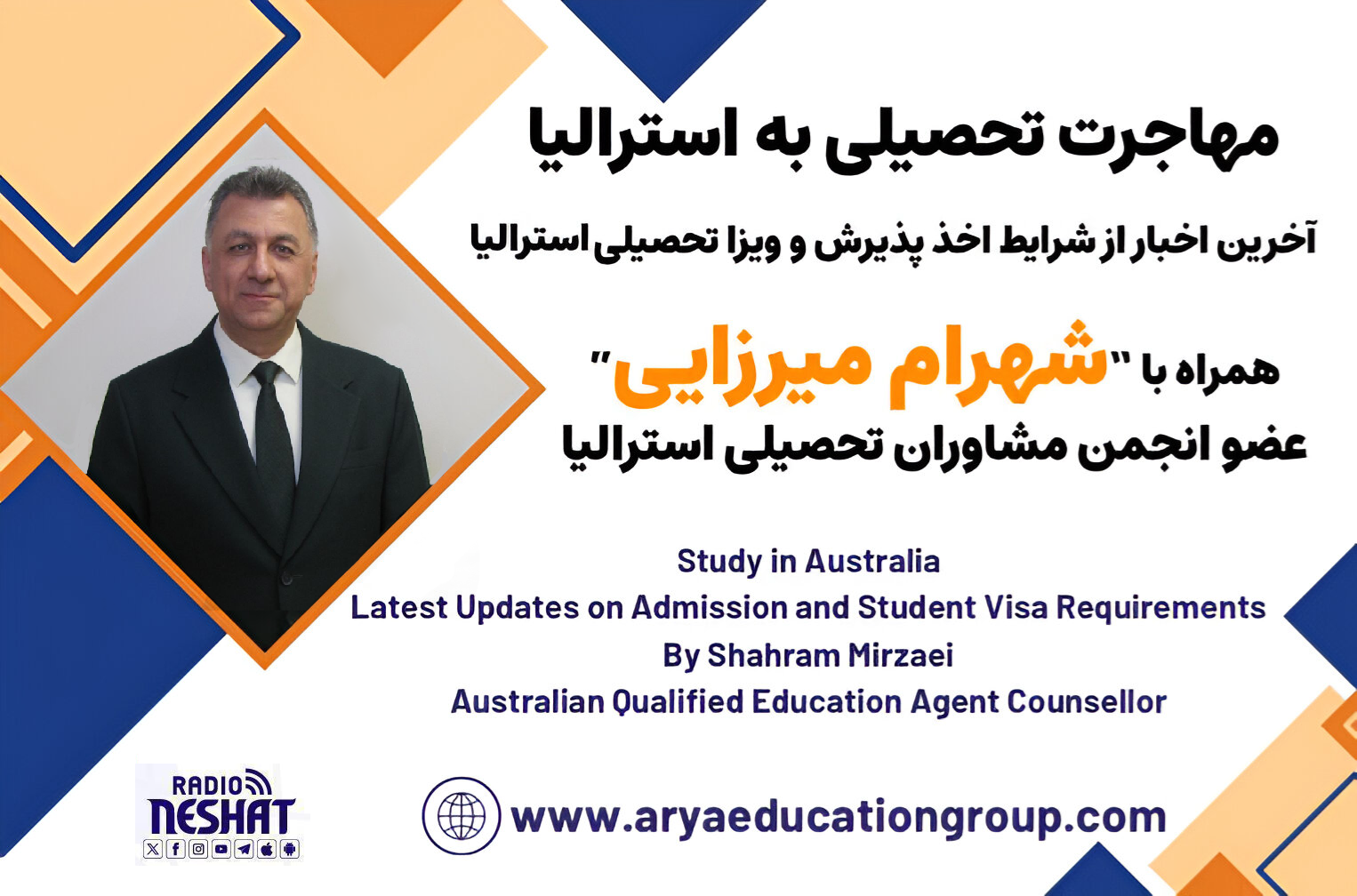  قانون ممنوعیت ورود ایرانیان به استرالیا با ویزای ویزیتوری، همراه با شهرام میرزائی عضو انجمن مشاوران تحصیلی استرالیا