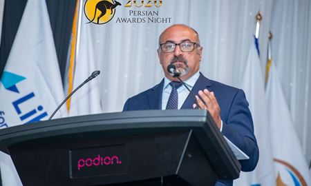 حضور پیتر خلیل معاون وزیر دفاع استرالیا در «پرشین آوارد نایت ۲۰۲۶»؛ تأکید بر حمایت عملی از جامعه ایرانیان استرالیا