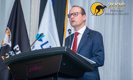 حضور سناتور رف سیکونه در «پرشین آوارد نایت ۲۰۲۶»؛ تأکید بر اتحاد سیاسی استرالیا در حمایت از مردم ایران